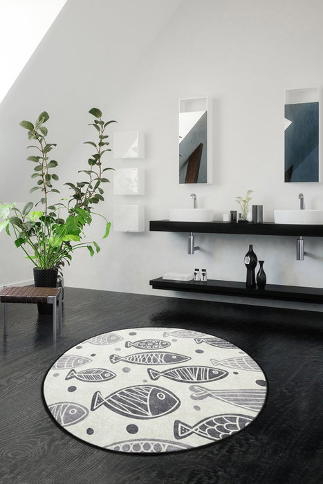 Mijölnir Alfombrilla de baño Fish Djt - White (100) Mijölnir Alfombrilla de baño Fish Djt - White (100)